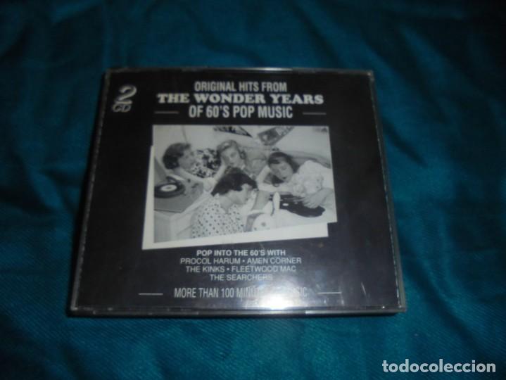 Music CDs: THE WONDER YEARS OF 60&acute;S POP MUSIC. EDC. HOLLAND, 1991. 2 CD&acute;S. IMPECABLE (#)