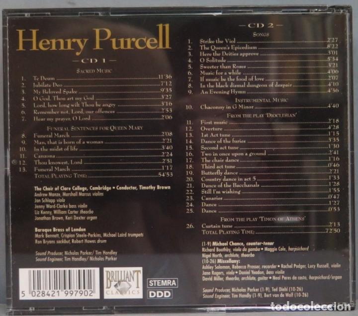 CDs de m&uacute;sica: 2 CD. PURCELL - Foto 2