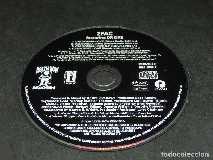 CDs de m&uacute;sica: CD SINGLE - 2PAC - CALIFORNIA LOVE - FEATURING DR DRE - 1995 - Foto 3