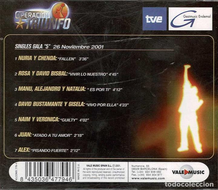 CDs de m&uacute;sica: Operaci&oacute;n Triunfo. Singles Gala 5. CD - Foto 2
