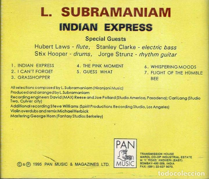 CDs de m&uacute;sica: L. Subramaniam - Indian Express. CD - Foto 2