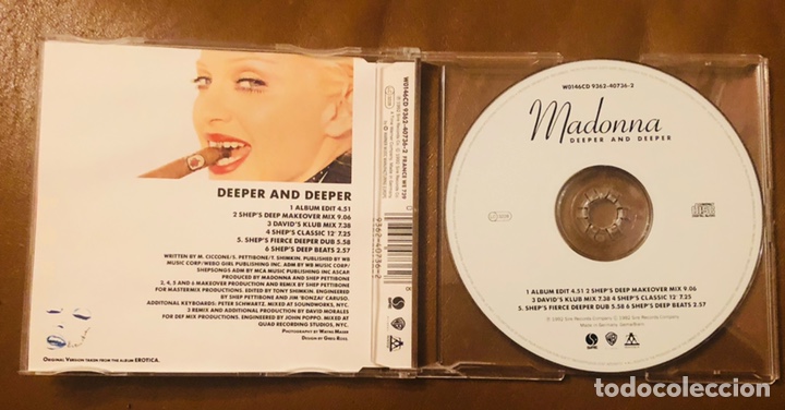 CDs de m&uacute;sica: MADONNA - DEEPER AND DEEPER CD MAXI SINGLE 6 VERSIONES - Foto 2