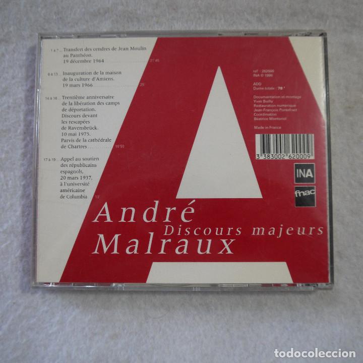 CDs de m&uacute;sica: ANDR&Eacute; MALRAUX - DISCOURS MAJEURS - CD 1996 - Foto 3