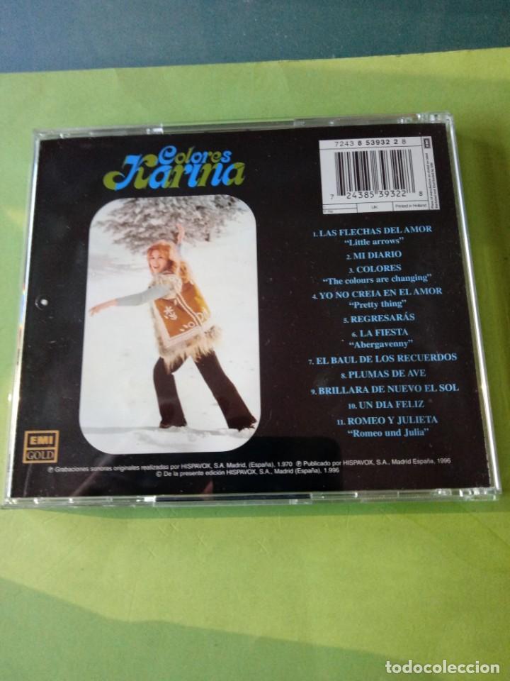 CDs de m&uacute;sica: CD. KARINA. COLORES. 1996. - Foto 2