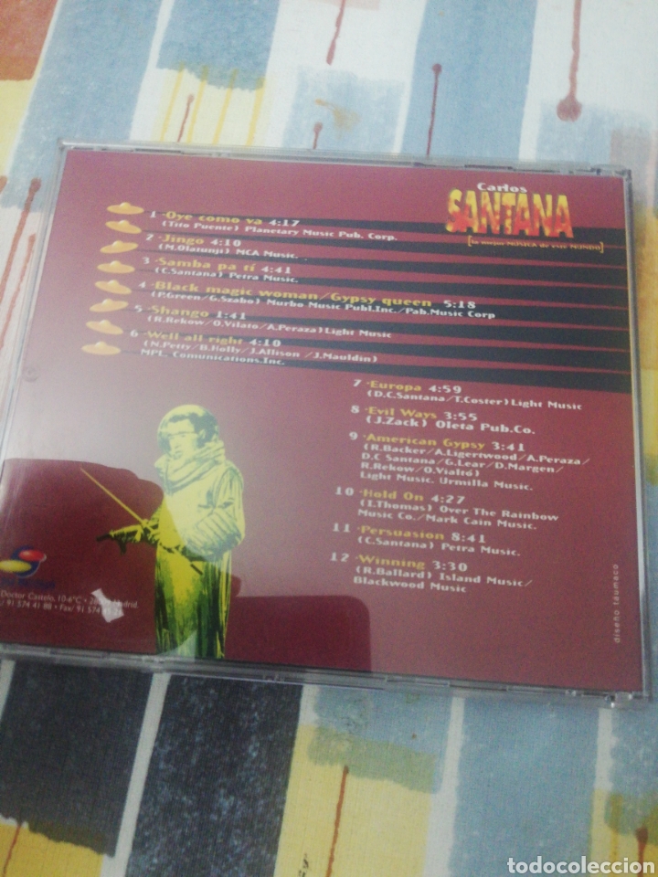 CDs de m&uacute;sica: CARLOS SANTANA cd 12 Grandes &Eacute;xitos En Versi&oacute;n Original - Foto 3