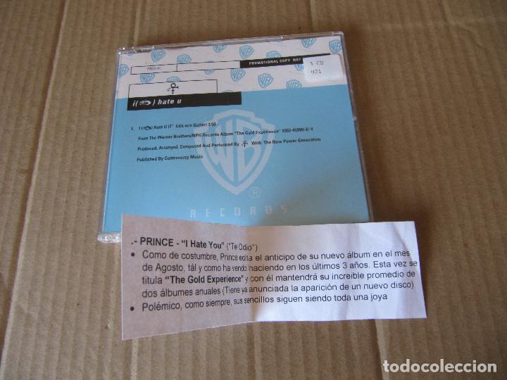 CDs de m&uacute;sica: PRINCE - HATE U CD CADENA 100 - Foto 1