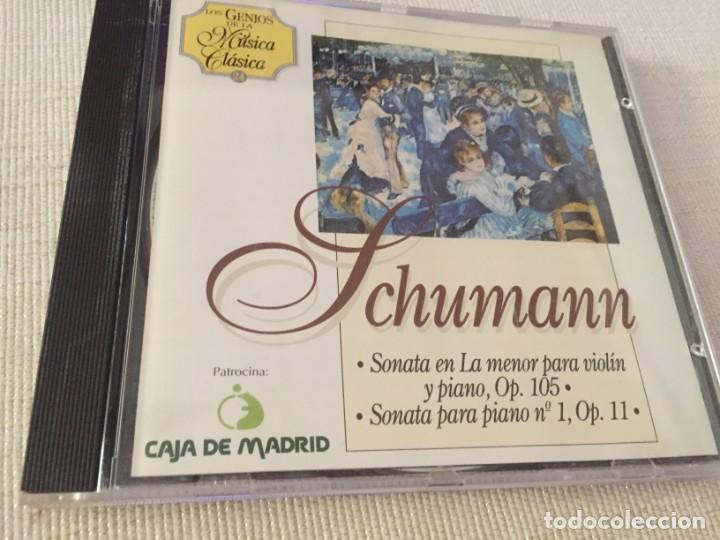CDs de M&uacute;sica: CD LOS GENIOS DE LA MUSICA CLASICA SCHUMANN SONATA EN LA MENOR PARA VIOLIN Y PIANO OP 105 PARA PIANO