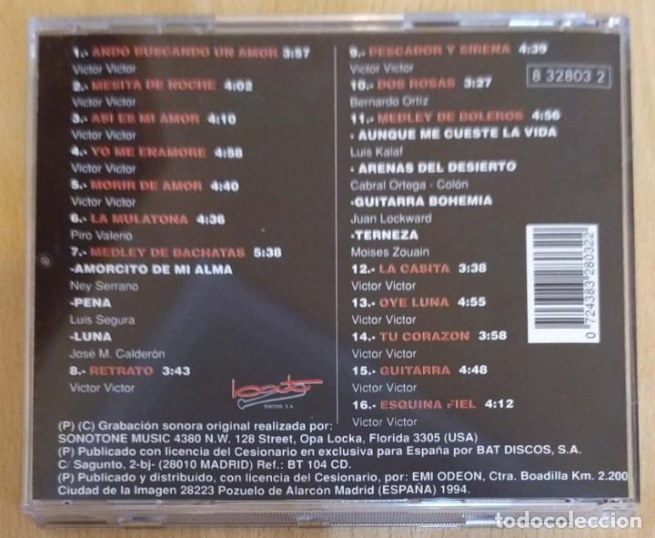 CDs de m&uacute;sica: VICTOR VICTOR (LA BACHATA - GRANDES EXITOS) CD 1995 - Foto 2
