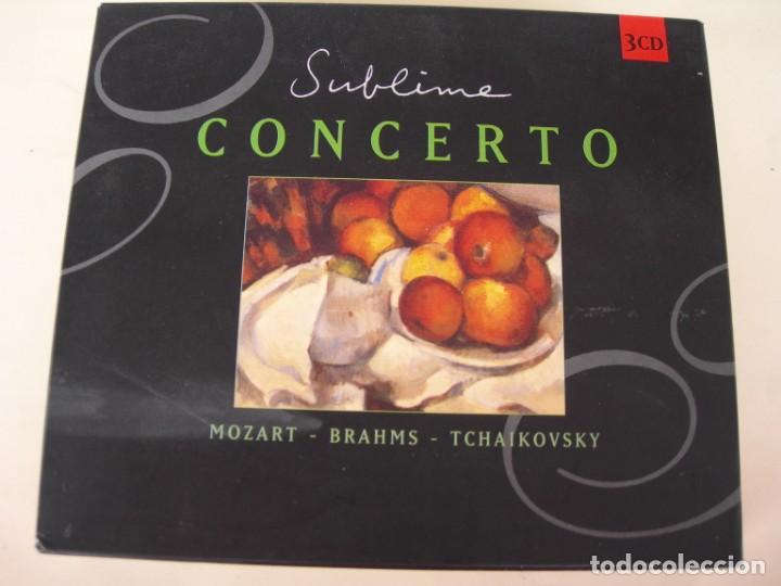 CDs de m&uacute;sica: SUBLIME CONCERTO / MOZART / BRAHMS / TCHAIKOVSKY / 3 CDS - Foto 1