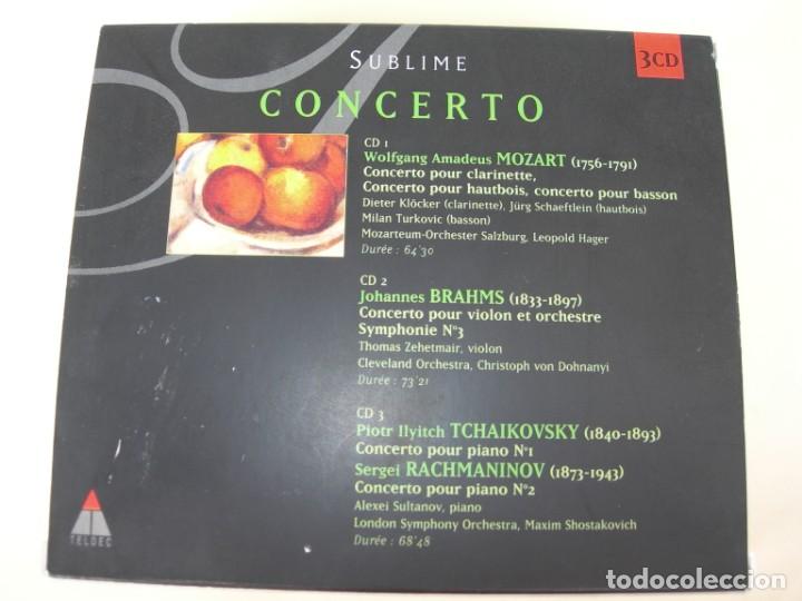 CDs de m&uacute;sica: SUBLIME CONCERTO / MOZART / BRAHMS / TCHAIKOVSKY / 3 CDS - Foto 2