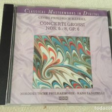 CDs de Música: CD CLASSICAL MASTERWORKS IN DIGITAL HAENDEL CONCERTI GROSSI Nº 5 - 8 OP 6. Lote 217101373