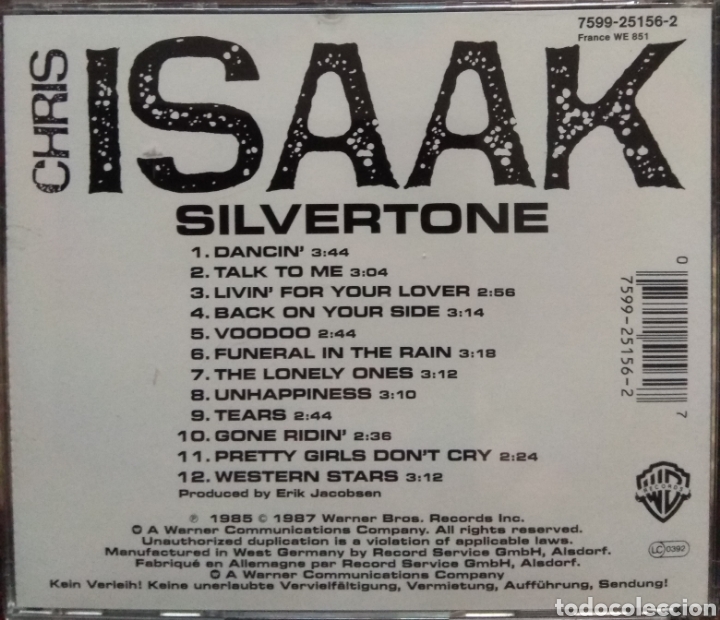 CDs de m&uacute;sica: Chris Isaak&nbsp;?&ndash;&nbsp;Silvertone - Foto 2