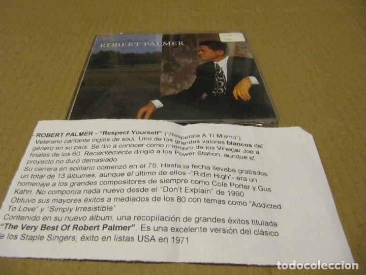 CDs de m&uacute;sica: ROBERT PALMER - RESPECT YOURSELF CD SINGLE CADENA 100 - Foto 1