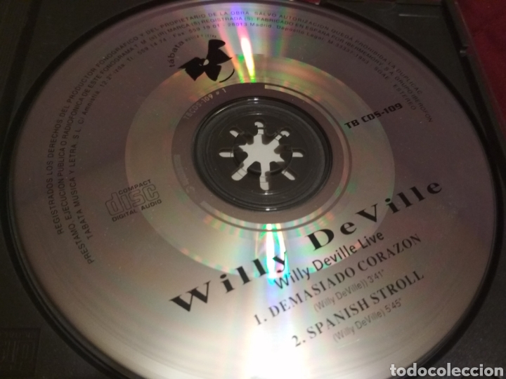 CDs de m&uacute;sica: Willy DeVille Demasiado Coraz&oacute;n CD single 1993 - Foto 3