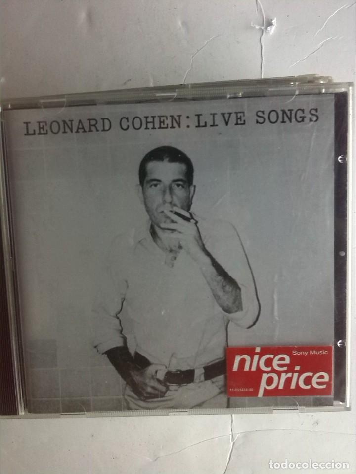 CDs de m&uacute;sica: LEONARD COHEN - LIVE SONGS - Foto 1