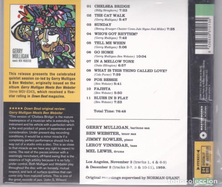 CDs de m&uacute;sica: Gerry Mulligan & Ben Webster - Mulligan Meets Webster - CD digipack - Foto 2