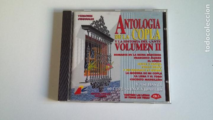 Music CDs: ANTOLOGIA DE LA COPLA Y LA HISTORIA DEL CANTE VOLUMEN II CD 1. TDKCD29