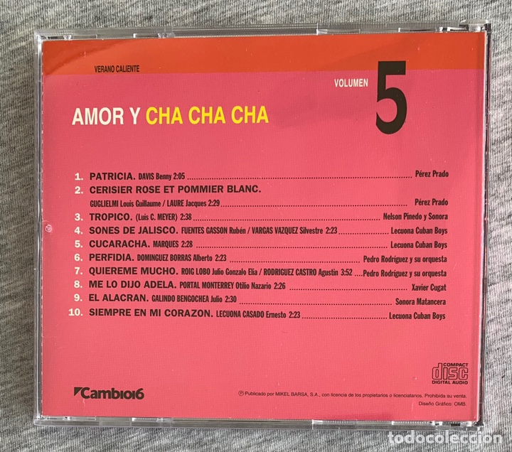 CDs de m&uacute;sica: CD AMOR Y CHA CHA CHA - VERANO CALIENTE - Foto 2