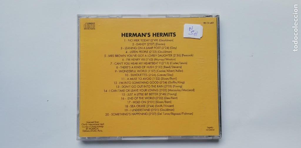 CDs de m&uacute;sica: Hermans Hermits - No Milk Today (CD, Comp) - Foto 2