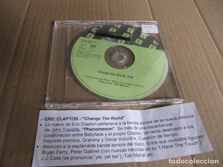 CDs de m&uacute;sica: ERIC CLAPTON - CHANGE THE WORLD CD SINGLE CADENA 100 - Foto 1
