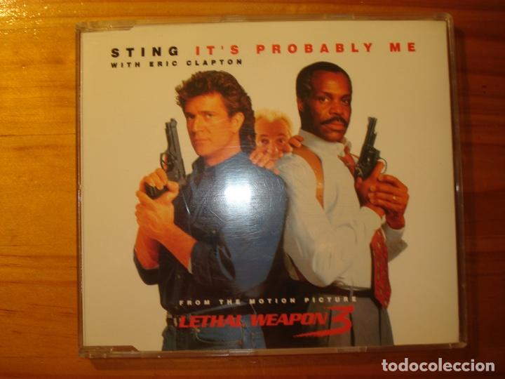 CDs de m&uacute;sica: Sting Its probably me Eric Clapton Lethal Weapon 3 CD single - Foto 1