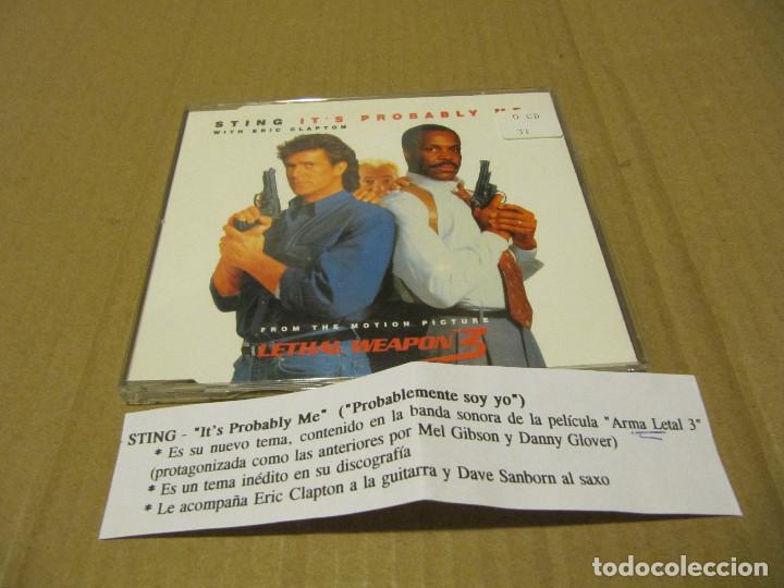 CDs de m&uacute;sica: LETHAL WEAPON 3 STING ITS PROBABLY ME 2 TRACKS CADENA 100 - Foto 1