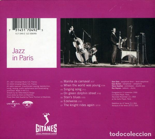 CDs de m&uacute;sica: Stan Getz Quartet - In Paris - CD Digipack - Foto 2