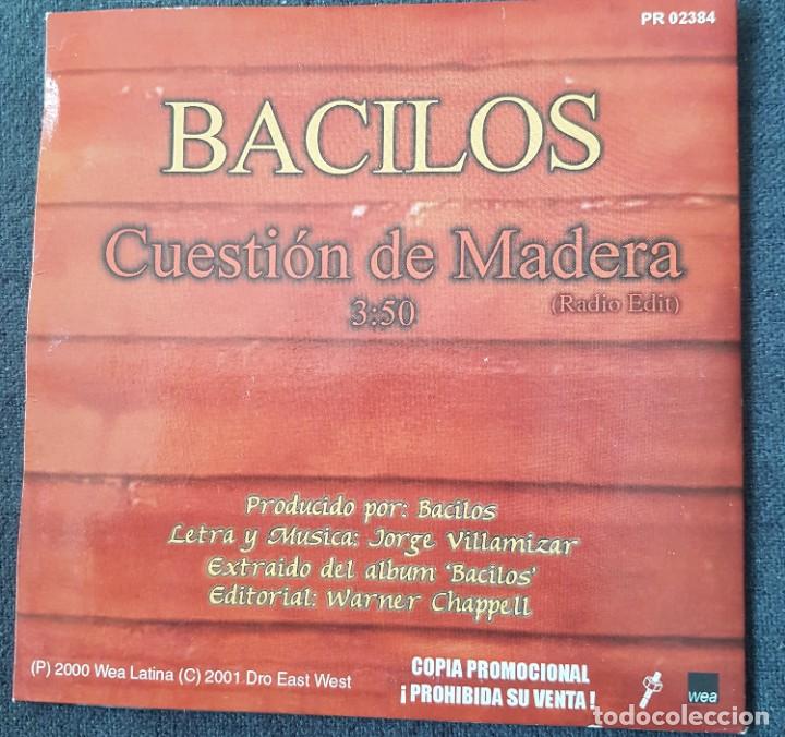 CDs de m&uacute;sica: bacilos single cuesti&oacute;n de madera 2000 - Foto 2