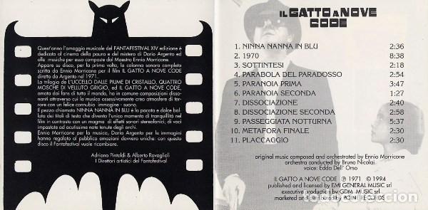 Il Gatto A Nove Code Ennio Morricone Cd Bso Comprar CDs De M sica 