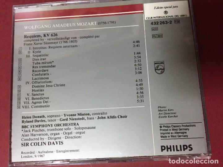 CDs de m&uacute;sica: CD MOZART REQUIEM SIR COLIN DAVIS - Foto 2