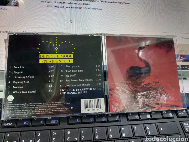 CDs de m&uacute;sica: Depeche Mode CD speak & spell 3642-2 u.s.a. - Foto 1
