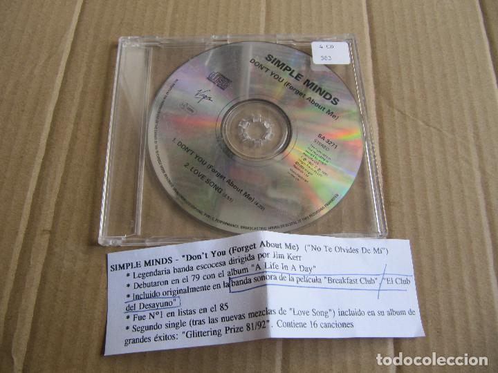 CDs de m&uacute;sica: Simple Minds &ndash; Dont You (Forget About Me) CD CADENA 100 - Foto 1