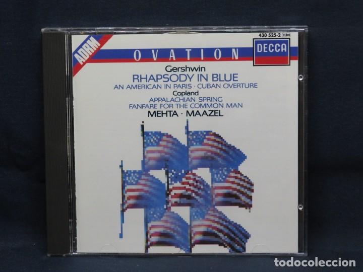 CDs de m&uacute;sica: GERSHWIN - RHAPSODY IN BLUE - MEHTA / MAAZEL - CD - Foto 1