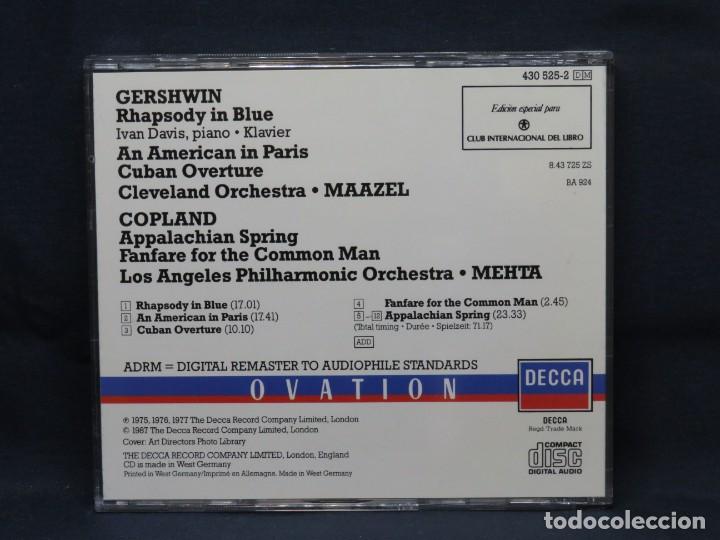 CDs de m&uacute;sica: GERSHWIN - RHAPSODY IN BLUE - MEHTA / MAAZEL - CD - Foto 2