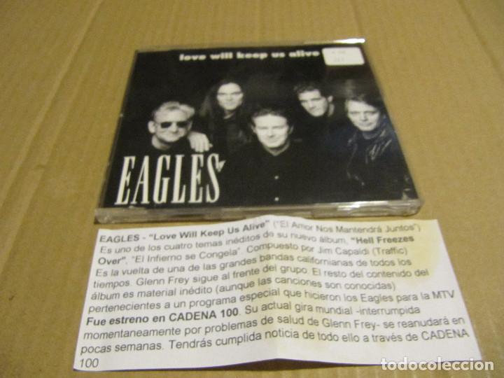 CDs de m&uacute;sica: EAGLES-LOVE WILL KEEP US ALIVE CD SINGLE CADENA 100 - Foto 1