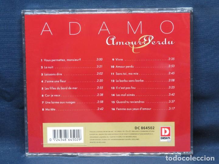 CDs de m&uacute;sica: ADAMO - AMOUR PERDU - CD - Foto 2