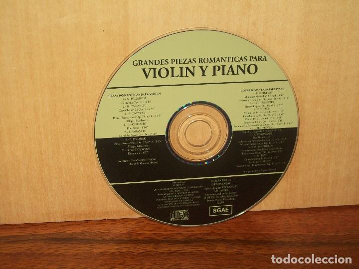 CDs de M&uacute;sica: GRANDES PIEZAS ROMANTICAS PARA VIOLIN Y PIANO - SOLO CD SIN CARATULAS, NI CAJA COMO NUEVO