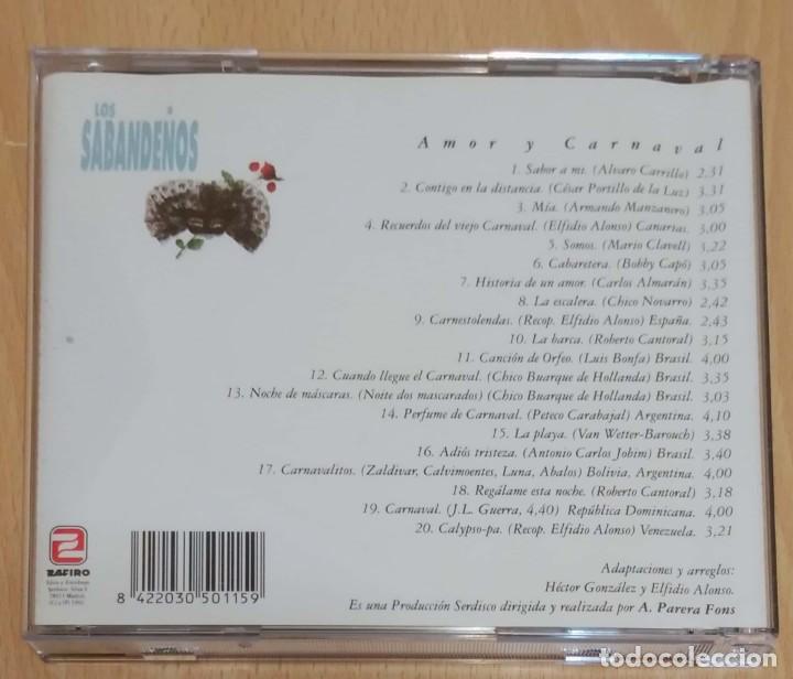CDs de m&uacute;sica: LOS SABANDE&Ntilde;OS (AMOR Y CARNAVAL) CD 1992 - Foto 2