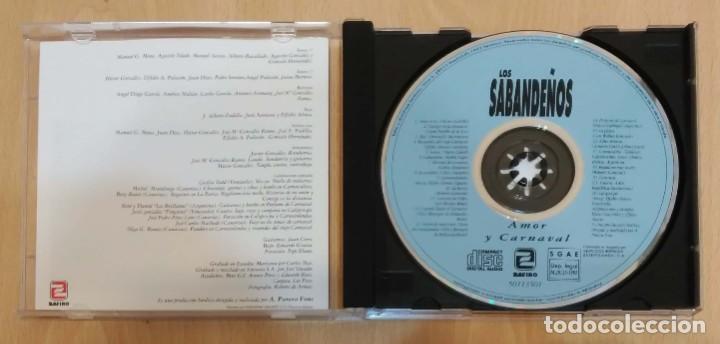 CDs de m&uacute;sica: LOS SABANDE&Ntilde;OS (AMOR Y CARNAVAL) CD 1992 - Foto 3