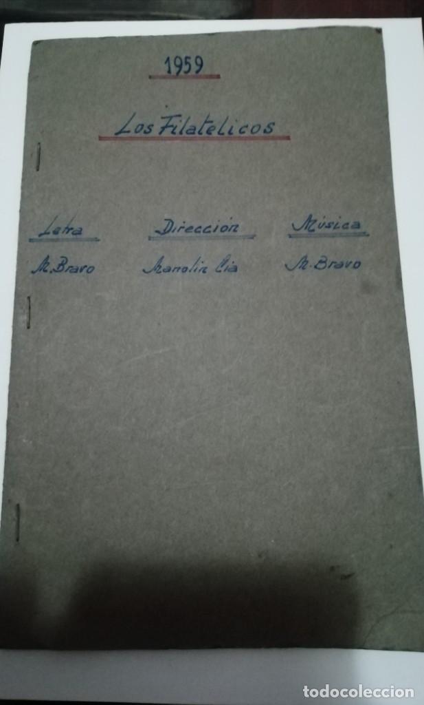 CDs de M&uacute;sica: Carnaval de C&aacute;diz los filatelicos a&ntilde;o 1959 cuadernillo con repertorio escrito a maquinaescrito