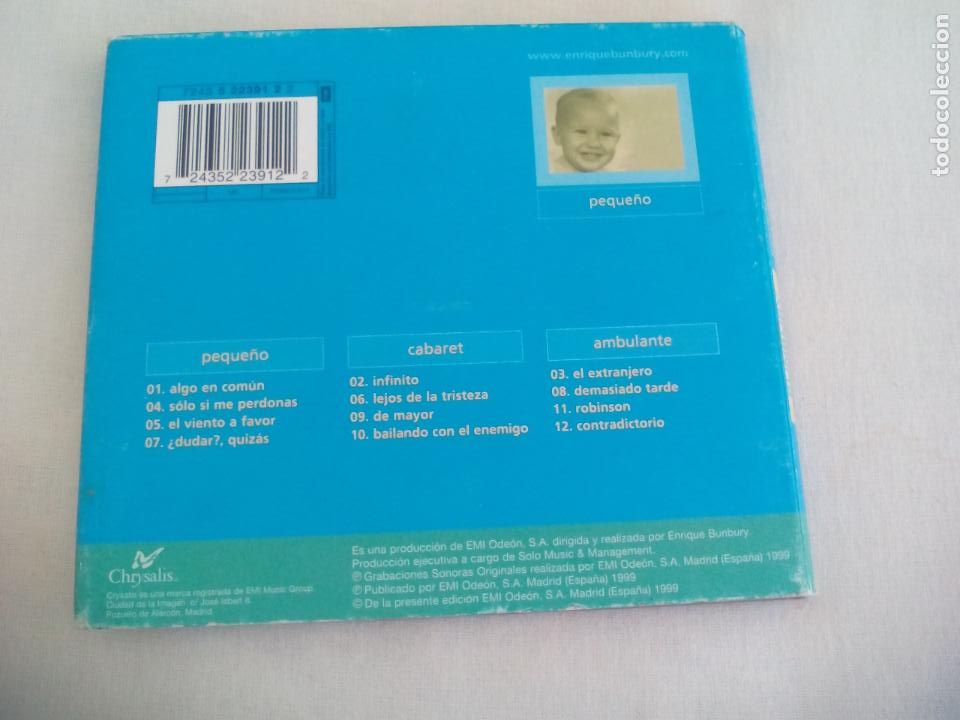 CDs de m&uacute;sica: CD. BUNBURY - PEQUE&Ntilde;O - Foto 4