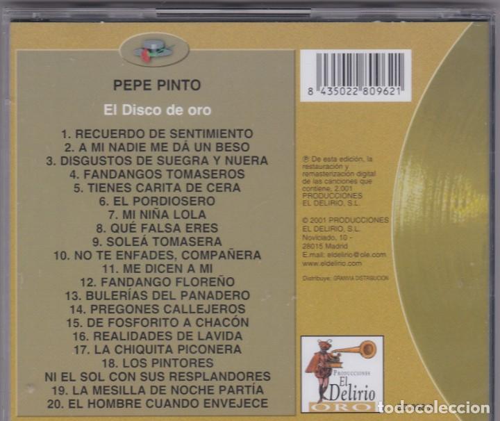 CDs de m&uacute;sica: Pepe Pinto - El disco de oro - Foto 2