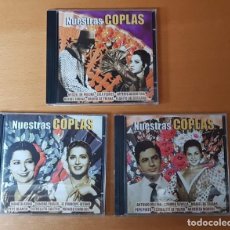 CDs de Música: NUESTRAS COPLAS. TRES VOLÚMENES. CDS. VARIOS ARTISTAS (VALDERRAMA, CONCHA PIQUER, LOLA FLORES...). Lote 220142596