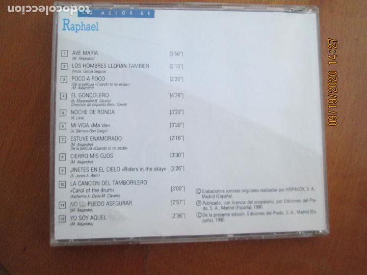 CDs de m&uacute;sica: RAPHAEL , LO MEJOR - EMI 1990 - CD - Foto 2