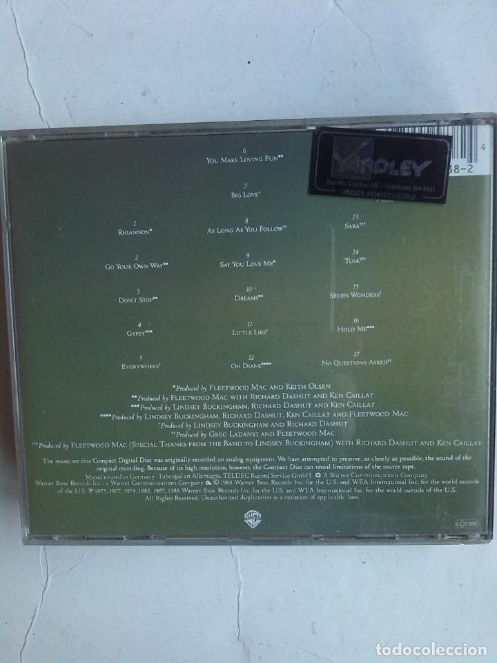 CDs de m&uacute;sica: FLEETWOOD MAC - GREATEST HITS - Foto 2