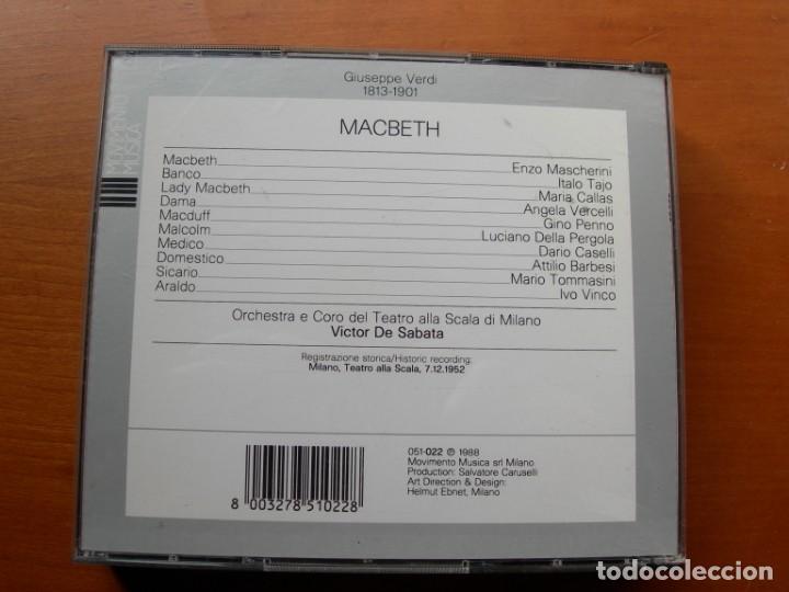 CDs de m&uacute;sica: MACBETH / VICTOR DE SABATA / 2 CDS + LIBRETTO - Foto 2