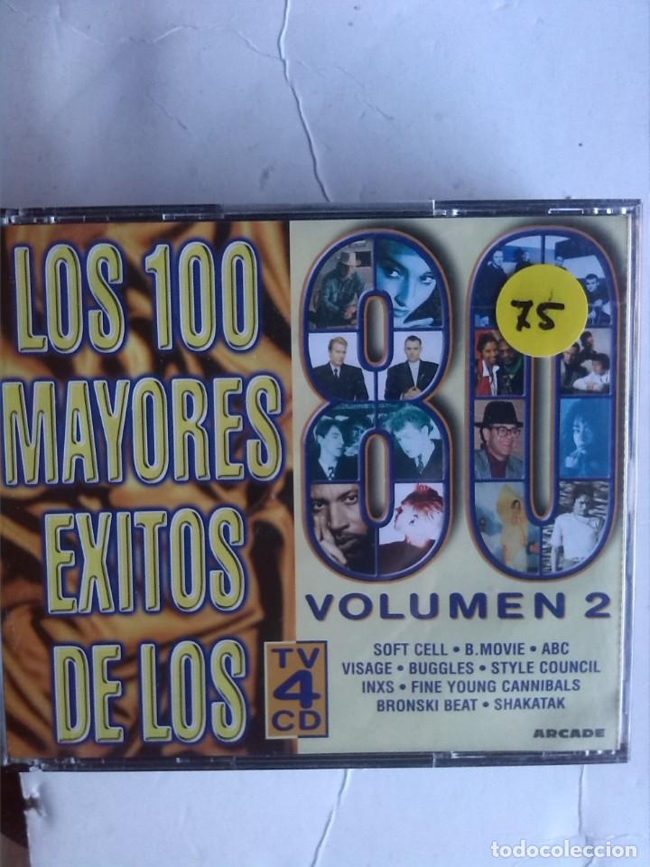 CDs de m&uacute;sica: LOS 100 MAYORES EXITOS DE LOS 80 VOL 2 4CDS - Foto 1