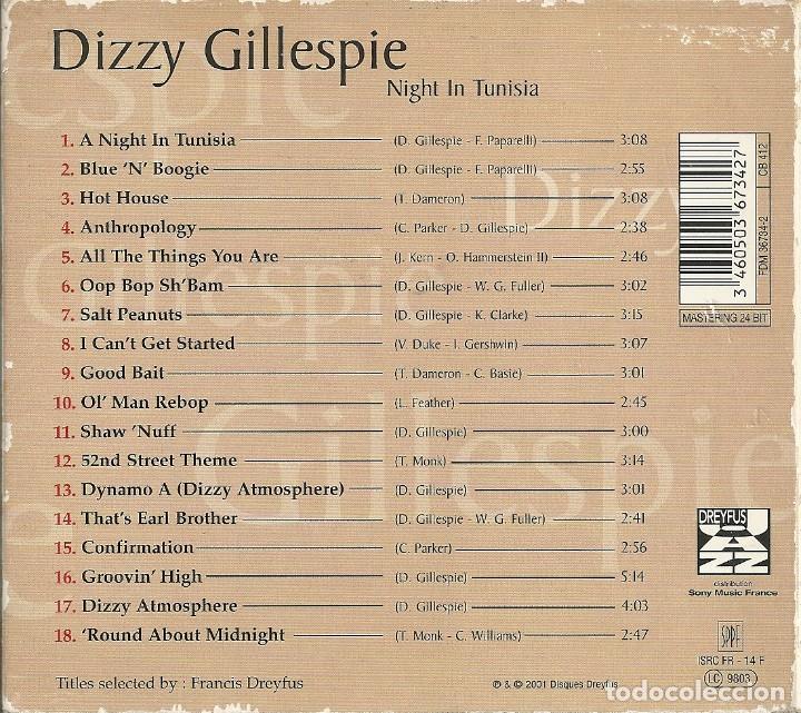 CDs de m&uacute;sica: Dizzy Gillespie - Night in Tunisia - Foto 2