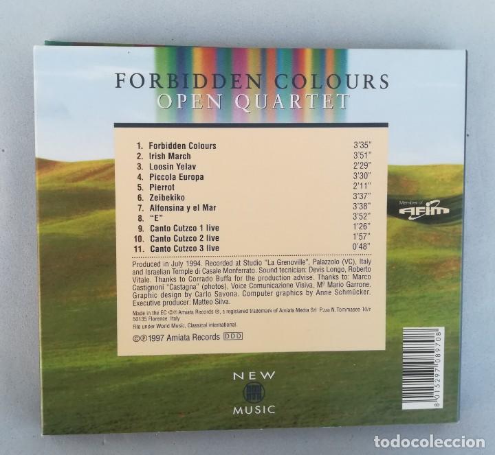 CDs de m&uacute;sica: FORBIDDEN COLOURS &ndash; OPEN QUARTET - Foto 2