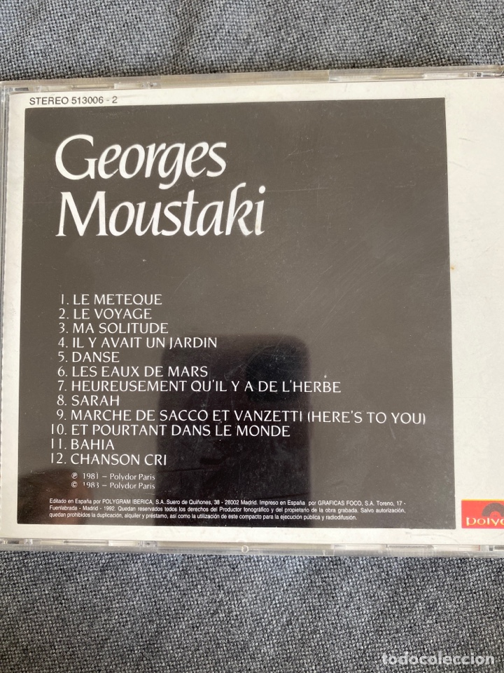 CDs de m&uacute;sica: cd georges moustaki - Foto 2